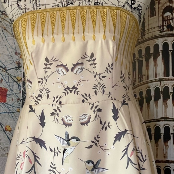 Żü Designer Botanics Runway Embroidered Top Party Midi Stitch Dress, 5 ⭐️ Rated - Picture 9 of 13